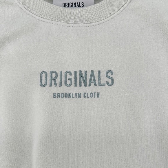 Originals Brooklyn Cloth Logo Crewneck Sweatshirt Sage Green NWT M - Picture 9 of 13